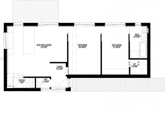 Das individuell angepasste Family Haus-Grundriss Erdgeschoß Haus H